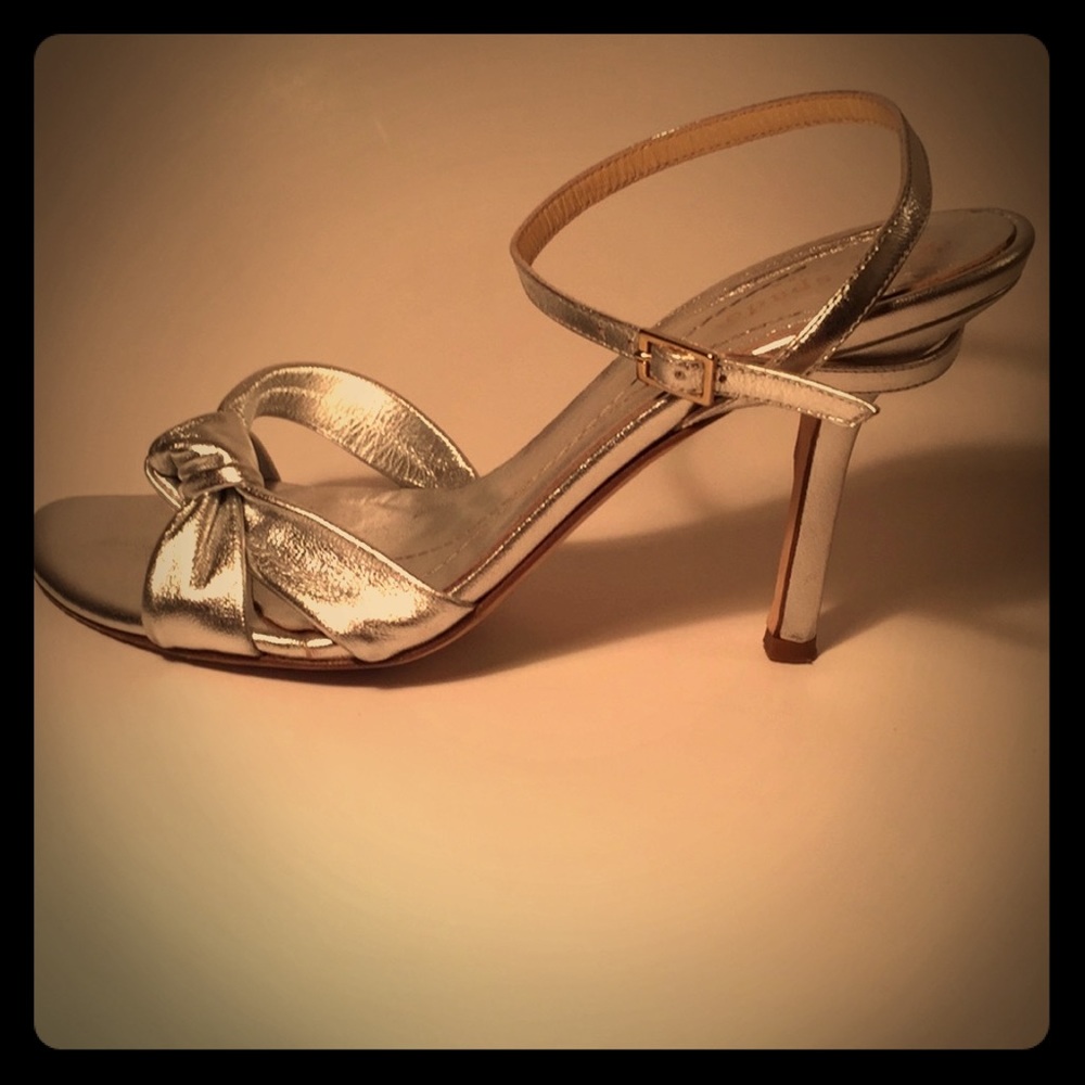 Kate Spade Silver Heeled Sandals